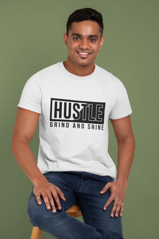 Hustle Grind And Shine Premium Unisex Crewneck T-shirt